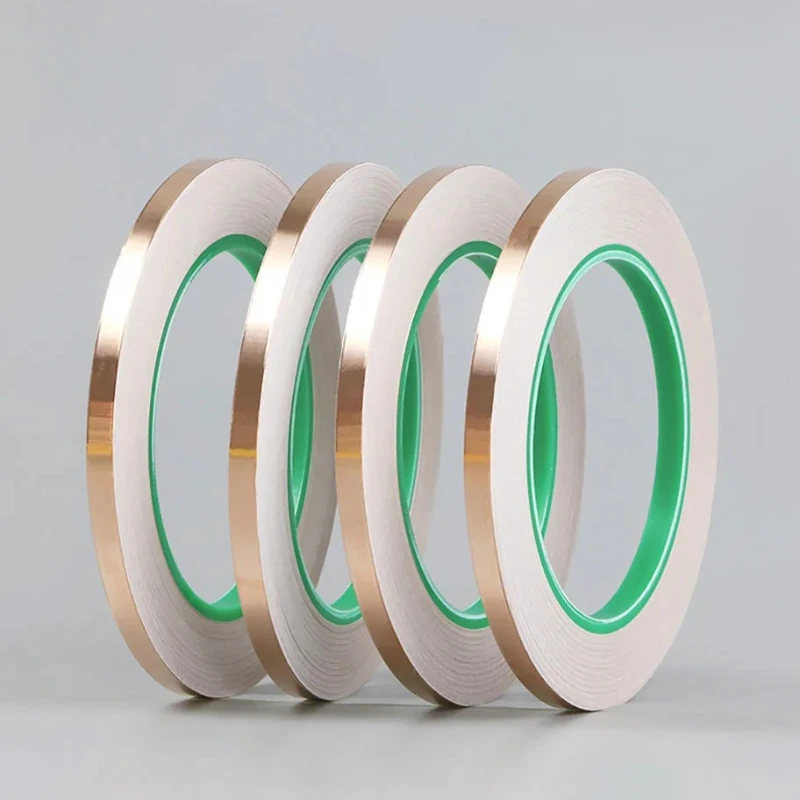 3mm 4mm 5nmmCopper Foil Tape, Mask Electromagnetic Shielding Elimination EMI Anti-Static Repair Double-Sided Conductive Tape