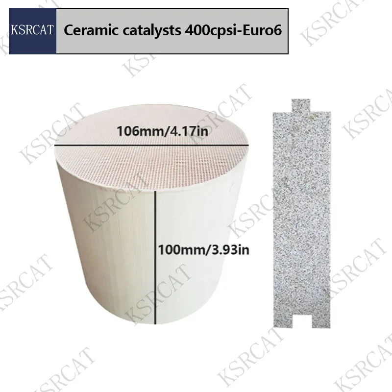 

EURO 6 400cpsi 106*100mm Catalyst Converter Ceramic Honeycomb Catalyst For Automobile Exhaust System Catalytic Converter