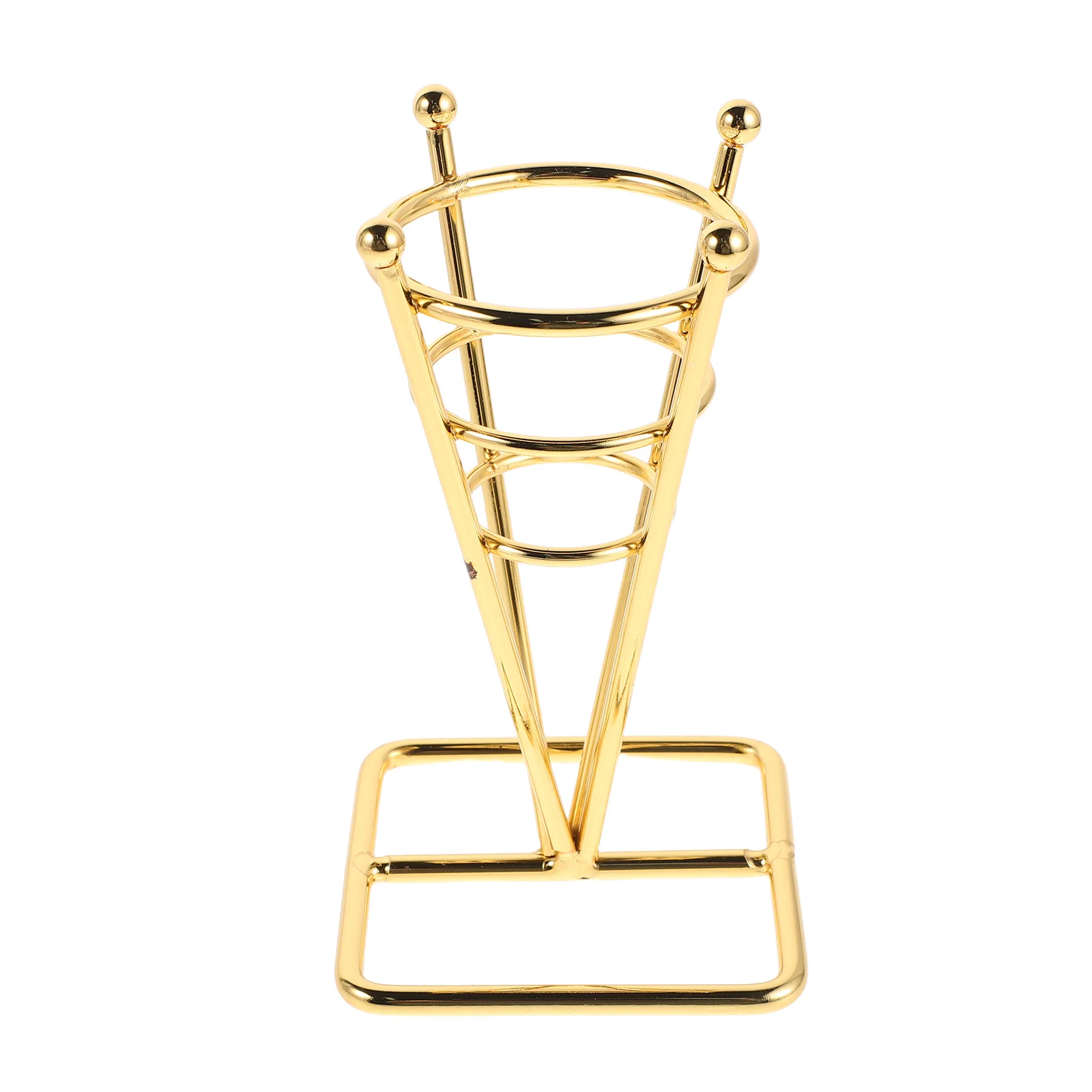 

Dessert Cone Stand Elegant Metal Ice Cream Cone Holder Display Rack for Bakery Shop Waffle Cake Display Stand