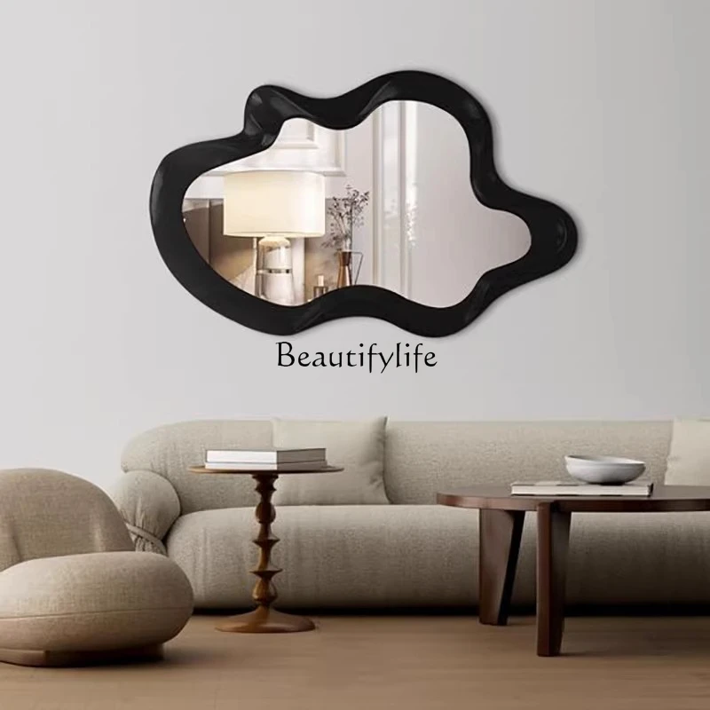 03.French irregular full-length mirror wall-mounted living room wabi-sabi wind high value