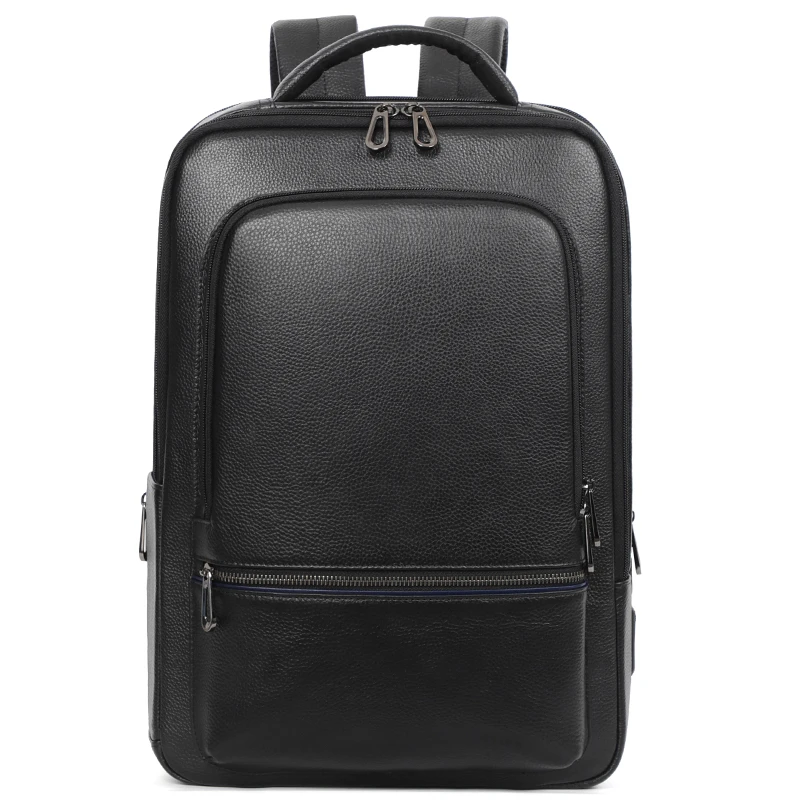 Imagem -04 - Mochila Portátil de Couro Genuíno Bagpack Impermeável Multifuncional Masculino Bolsa de Viagem de Carregamento Usb Mochilas Escolares para Homens