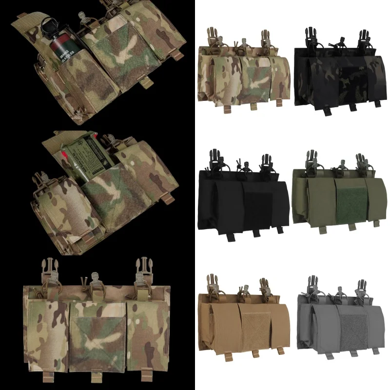 トリプル762マガジンホルダー--クイックアタッチチェストリグパネル軽量ライフルマガジンプラットフォーム--狩猟用具アクセサリー用