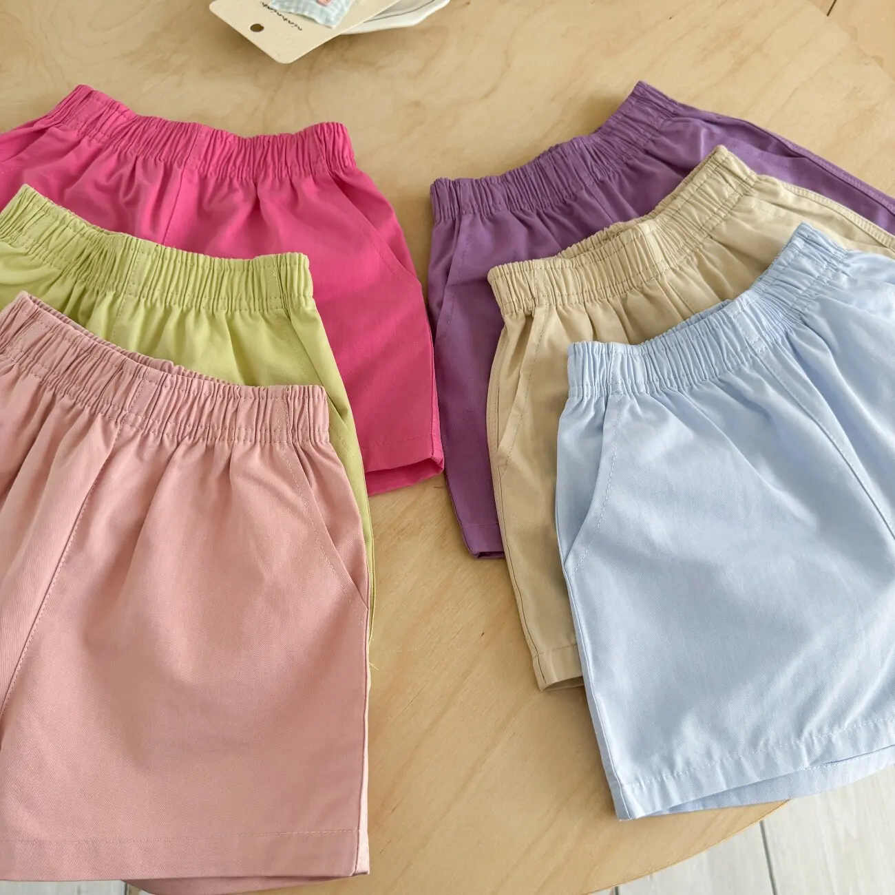 Girls' candy colored shorts for summer, new loose and versatile cropped pants