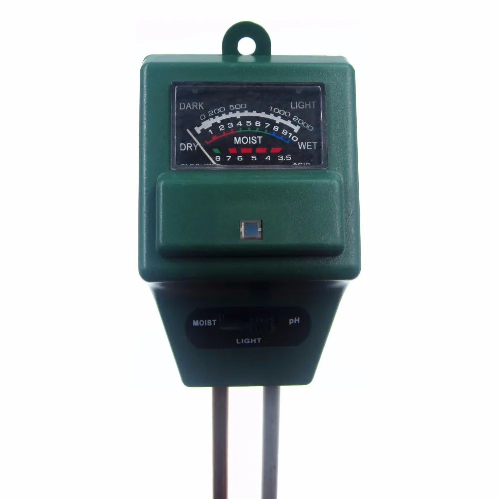 土壌分析テスターと湿度計,土壌検出器,酸性度,水分測定,3 in 1