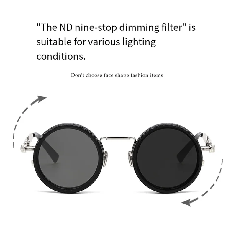 ABVJ-49Mm ND9 Kacamata Hitam Peredupan Dapat Disesuaikan Kacamata Filter Pancing Definisi Tinggi Tahan UV Terpolarisasi Perak
