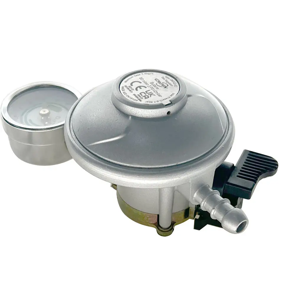 Low Pressure Gas Regulator 20mm Clip On 30MBAR Propane LPG Gas Reduce Valve Household Cooker Camp BBQ Grill Stove Part Adaptor