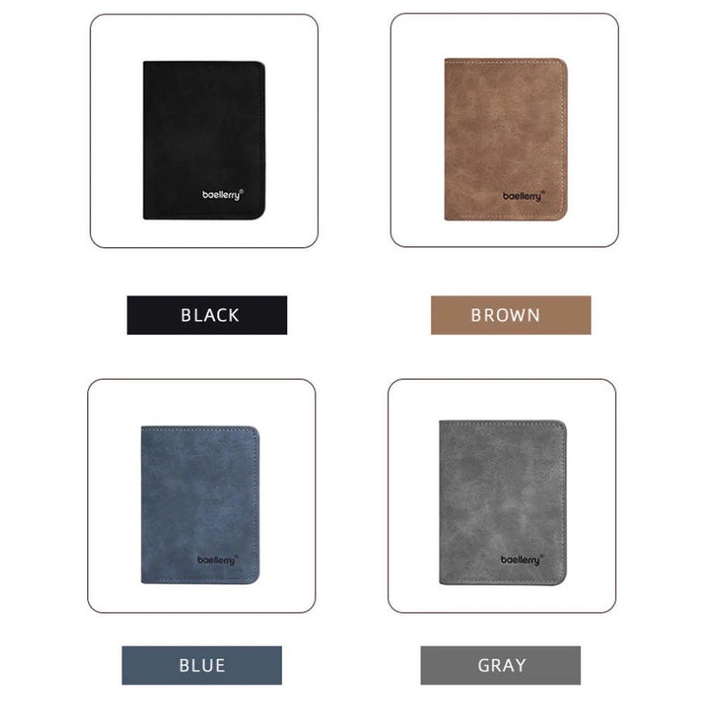 運転免許証財布 マットマルチカードホルダー PUレザー財布 傷防止 メンズショートウォレット カジュアルデート用 ジーンズポケット