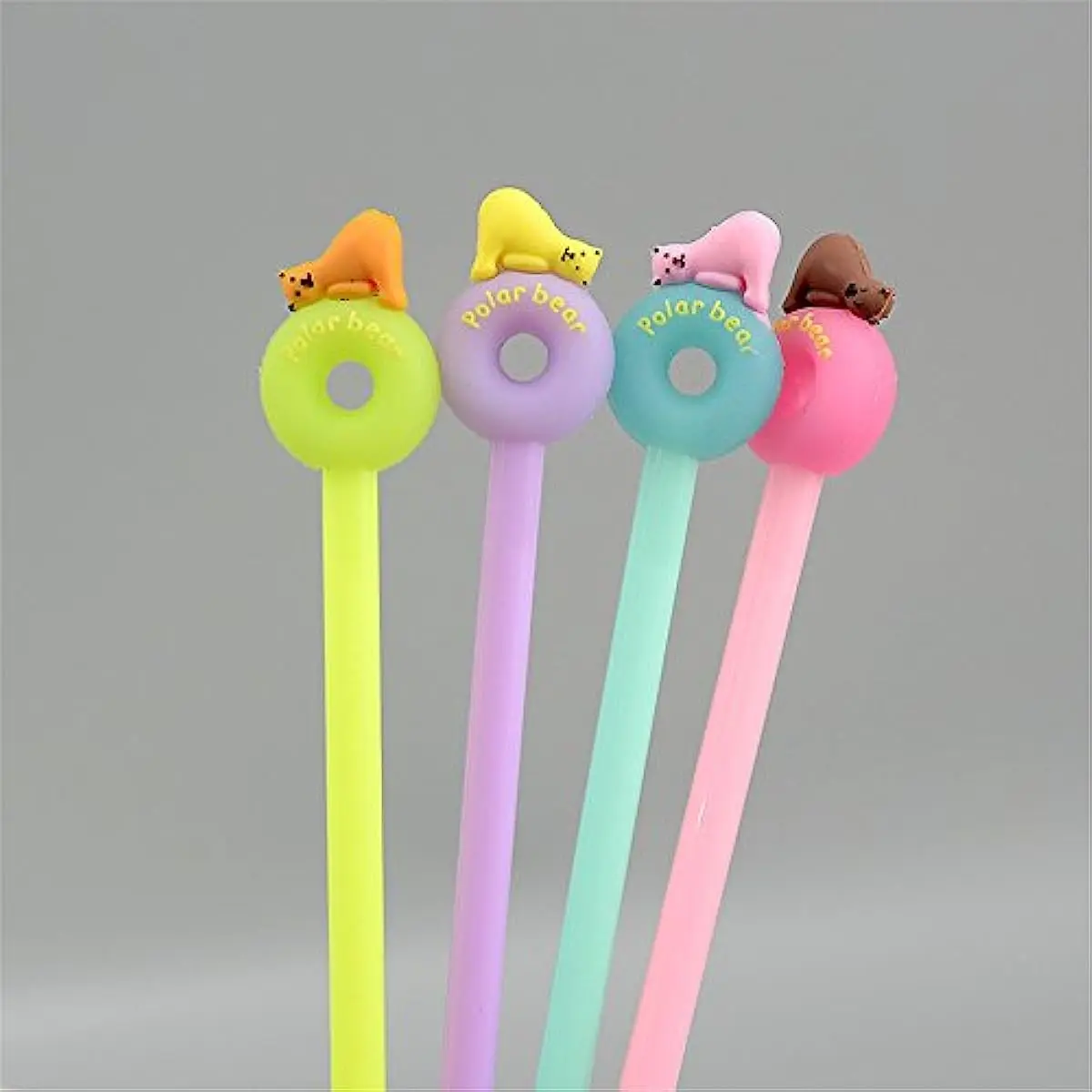 1 Pcs Wholesale Cute Kawaii Doughnut Shape Gel Ink Pens Japanese Stationery School Supplies