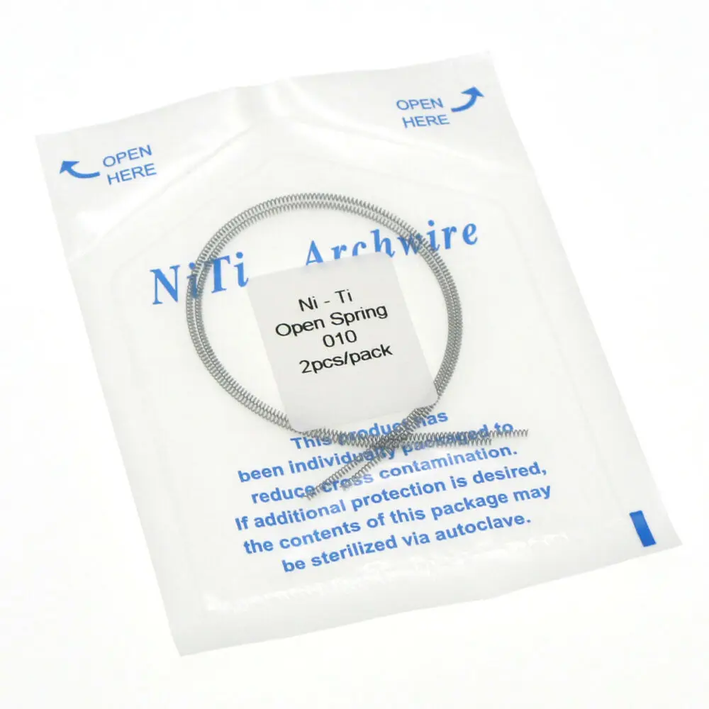 5 Packs Orthodontic Ni-Ti Open Coil Springs Arch Wires 010 012 2Pcs/pack