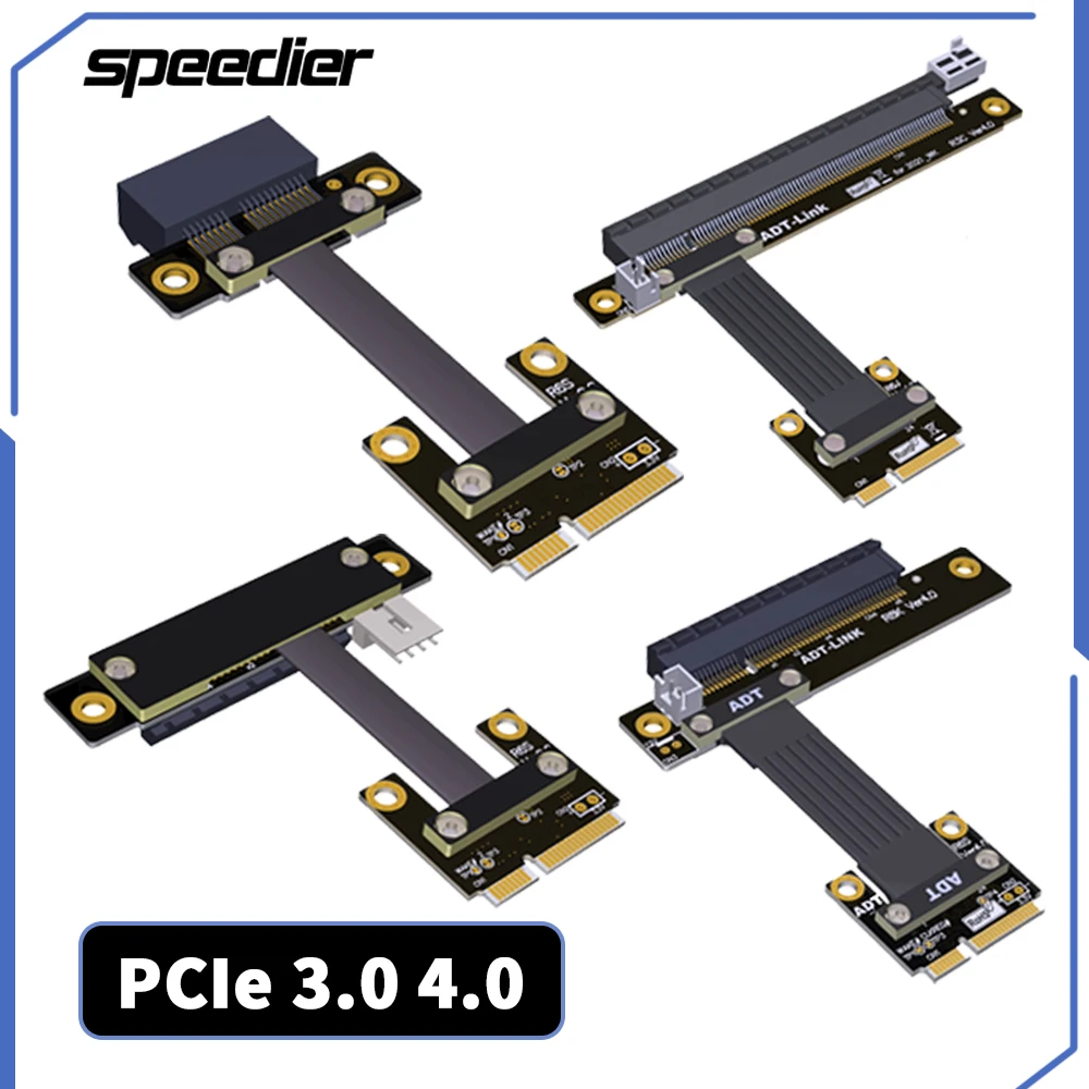 

Mini-PCIe MPCIe To PCI-E X1 x4 x8 x16 Adapter Extension Cable Riser for PCIe RAID NVMe SSD Card / LAN Card /Capture Card