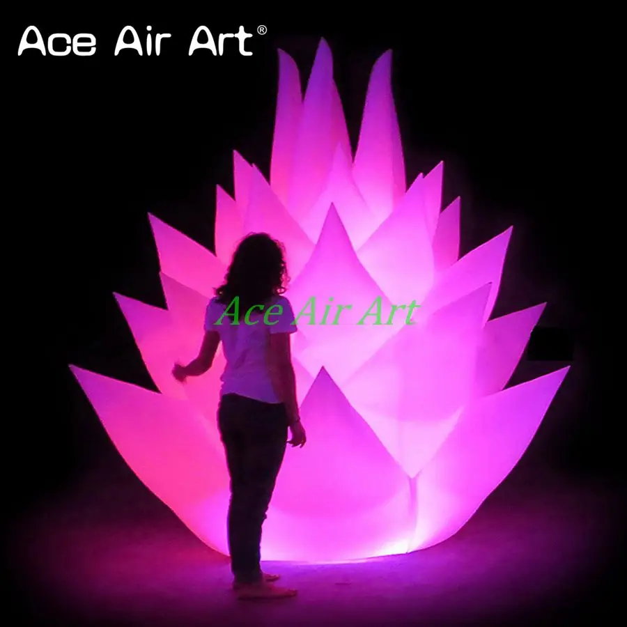 Exquisite Inflatable Lotus Flame With Colorful Lights For Club/Promotion/ Performance Decoration Made By Ace Air Art