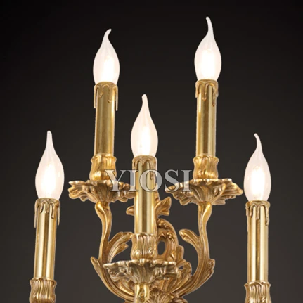 Lacquered Brown Antique Brass Outdoor Garden Wall Lamp
