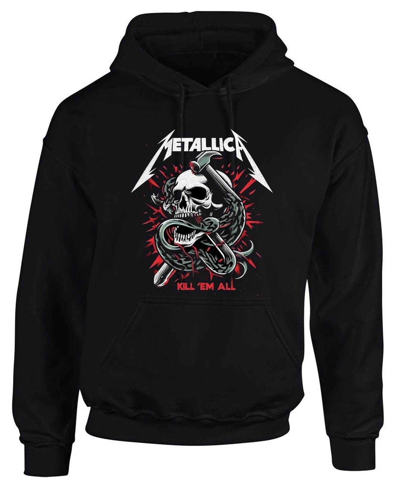 ميتاليكا كيل إم جميع هوديي الرجال النساء هوديس العلامة التجارية بلوزات ريترو المعادن الفرقة Y2k البلوفرات بلوزات كبيرة الحجم ملابس رياضية رجالية #1