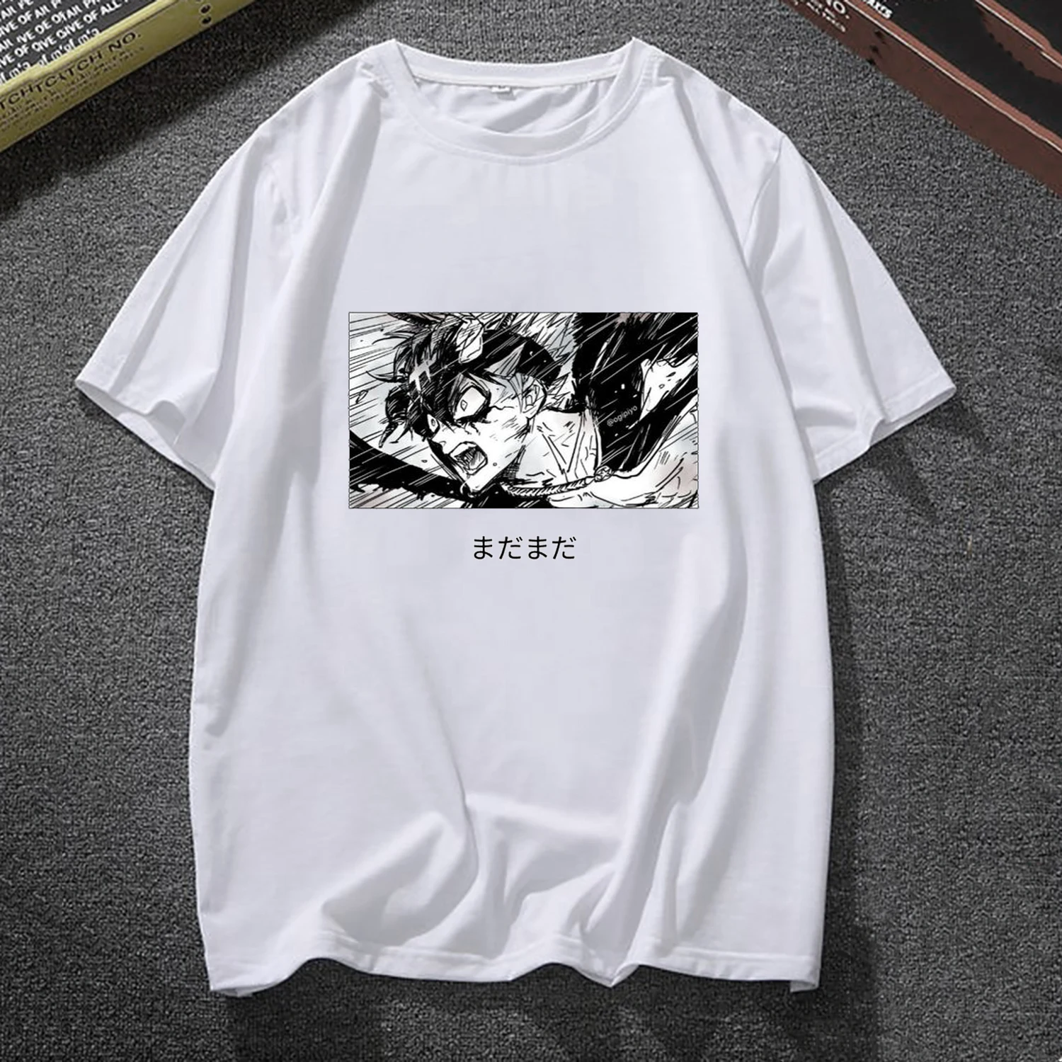 Black clover Yami Sukehiro Asta Yuno Printed Mens T-shirt Short Sleeve White Summer Casual Streewear Shirt Male Harajuku Tops