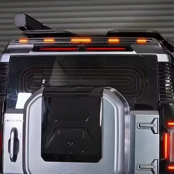 For Jetour T2 Rear Wing Lights, Flowing Tail Wing, Roof with Illuminated Wing Appearance Modification for Off-road Accessories