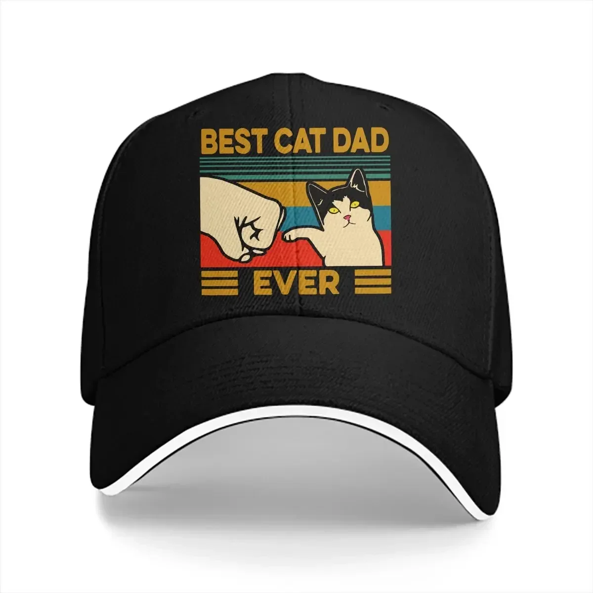 Summer Cap Sun Visor Vintage Best Dad Ever Hip Hop Caps Cat Lover Cowboy Hat Adjustable Peaked Hats