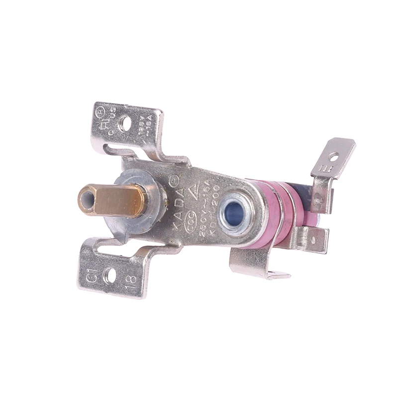 1PC Silver 250V 16A Adjustable Temperature Switch Bimetallic Heating Thermostat KST201-2A KDT-200