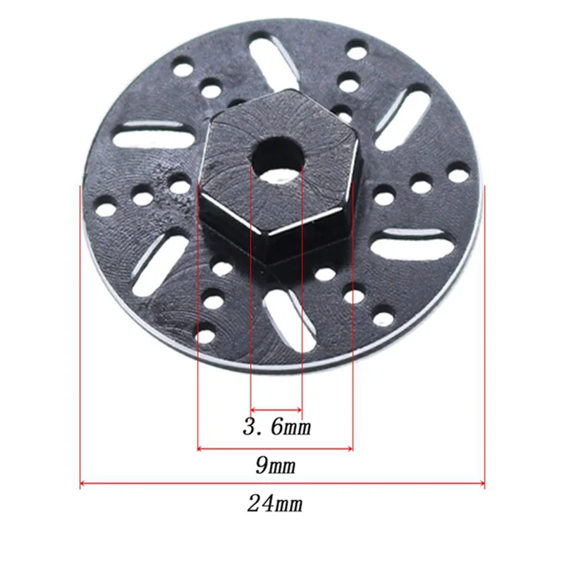 Metal 9Mm Wheel Hex Hub Adapter Brake Disc for SG1603 SG1604 UD1601 UD1602 UD1603 UD1604 1/16 RC Car Upgrade Parts,1