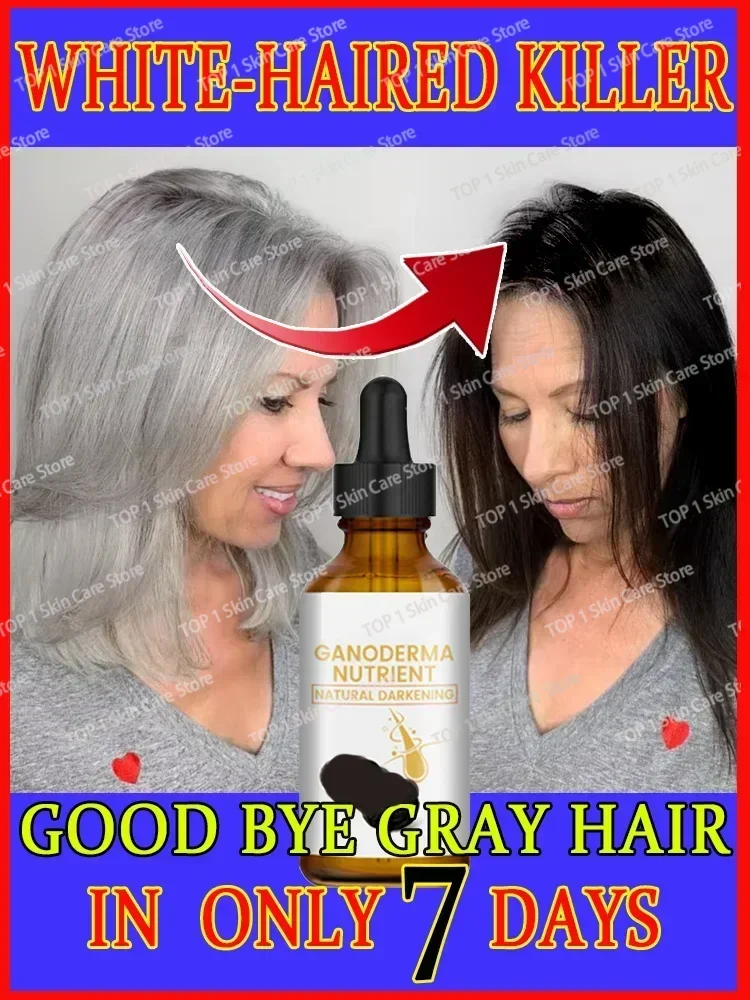 Anti Gray  Hair Serum  White To Black Natural Repair Product 1