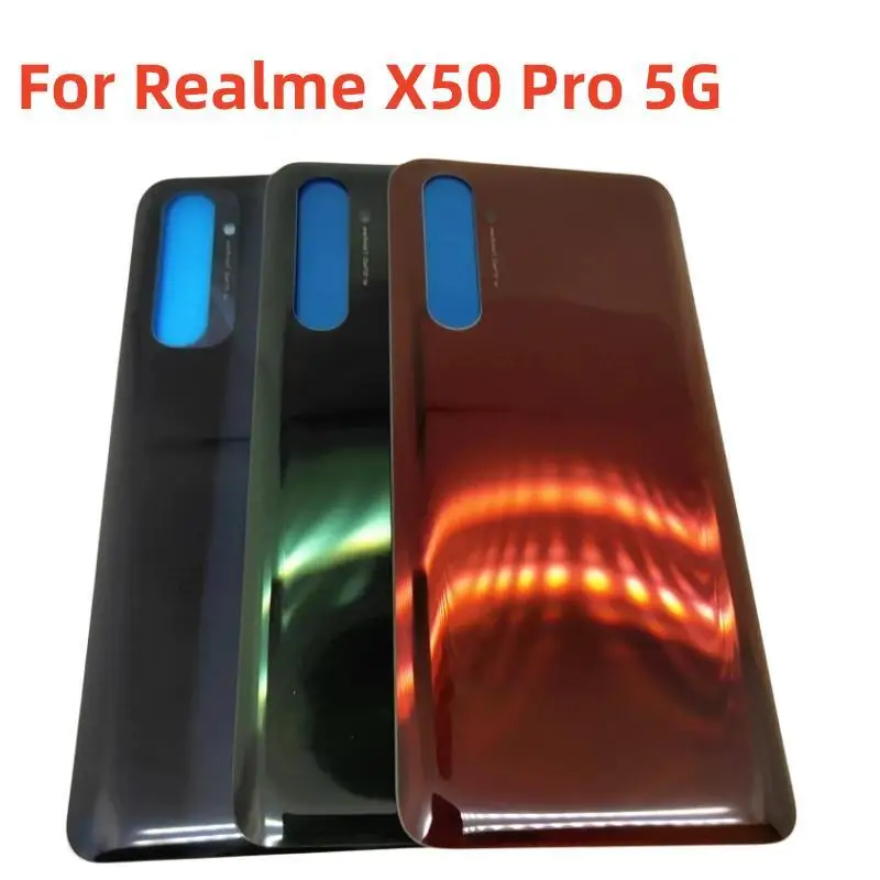 

Стеклянная задняя крышка батарейного отсека для Realme X50 Pro 5G RMX2075 6,44 дюйма, запасные части