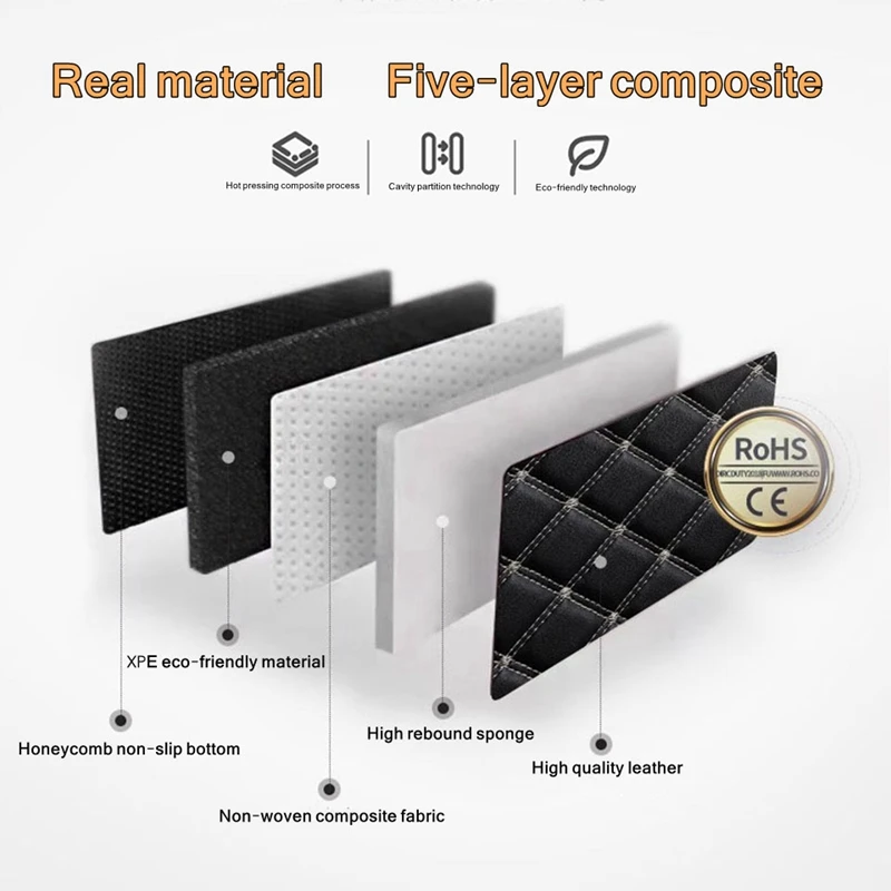 Custom Car Floor Mats For Volkswagen VW Tiguan 2017-2023 Touareg 2019-2023 2011-2018 Interior Accessories Artificial Leather