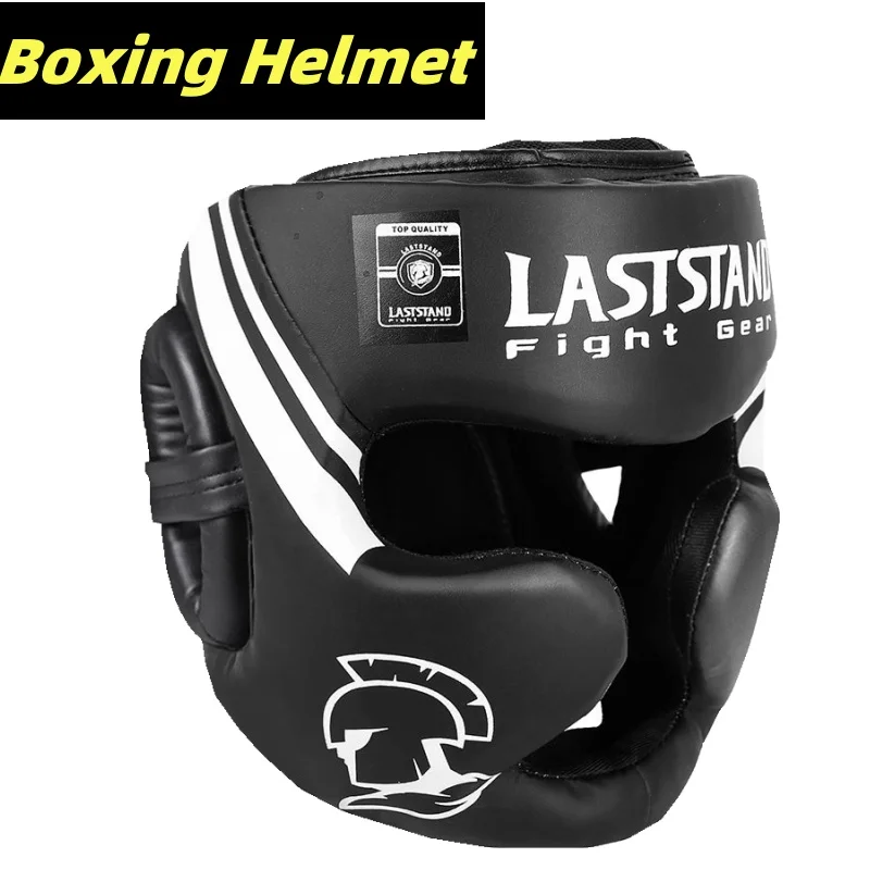 Boxing Headgear for Men Women Muay Thai MMA Kick Boxing Safety Head Guard Sparring Closed Type Head Gear with Full Face Coverage