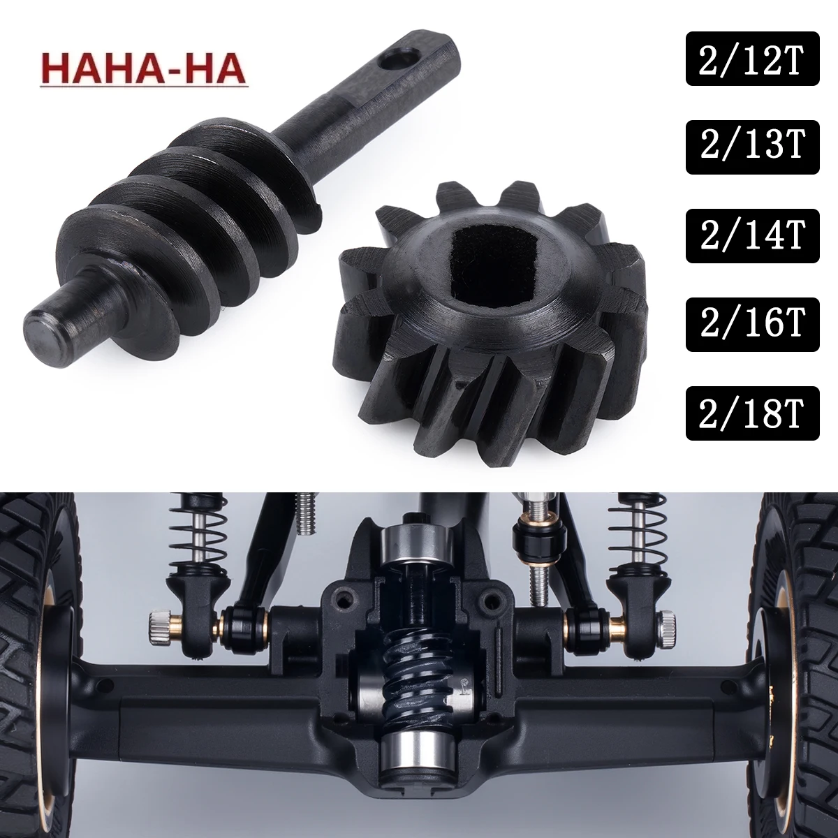 تروس محور فولاذية للتحكم في السرعة 12T 13T 14T 16T 18T لسيارات التحكم عن بعد 1/30 مثل Axial SCX30 وفورد برونكو 4X4 وجيب رانجلر JLU