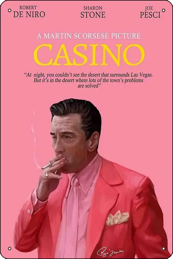 Casino (1995) Poster Metal Tin Sign Fun Home Art Wall Decor 8x12 Inch