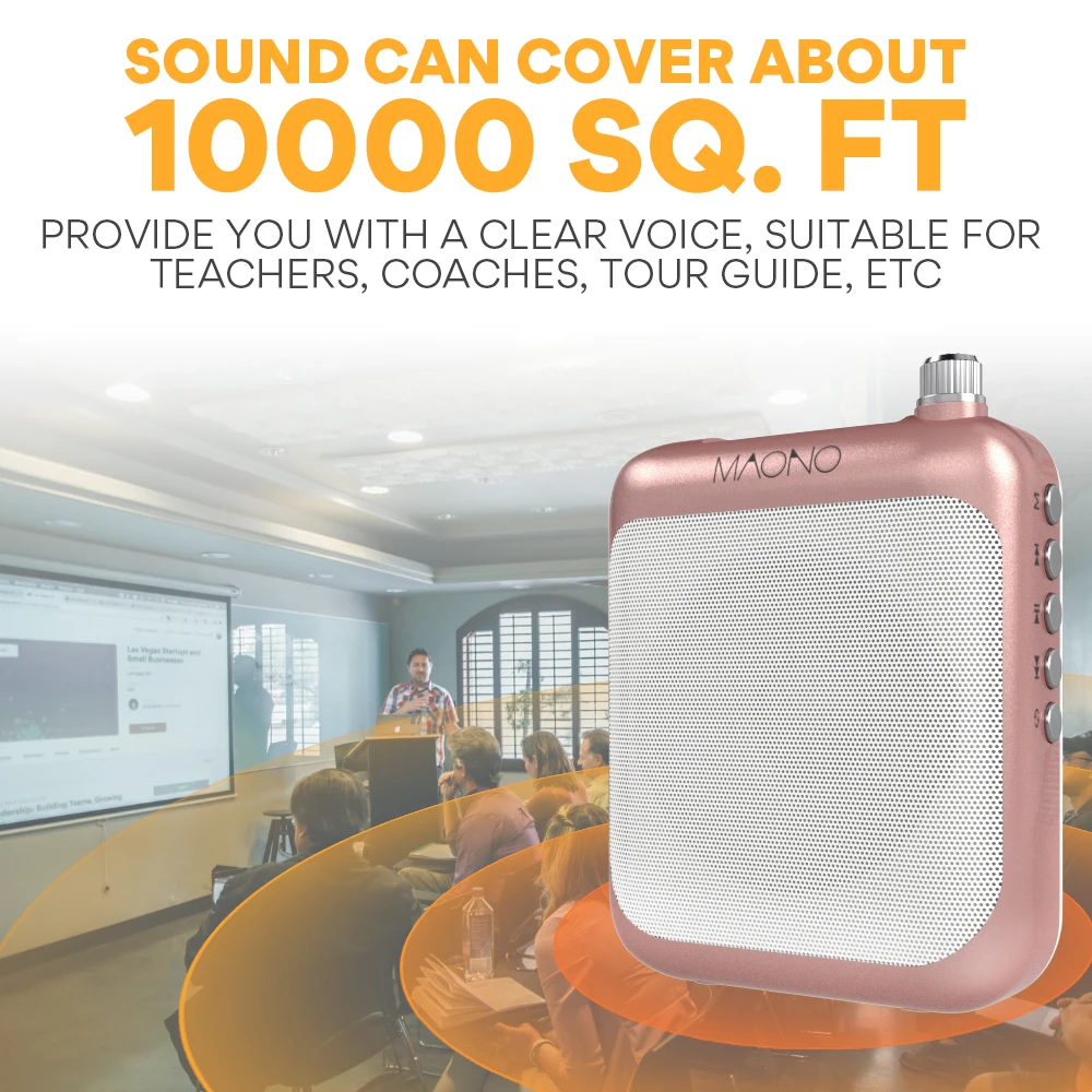 مكبر صوت مكبر الصوت mauno مكبر صوت صغير محمول مكبر صوت احترافي مع FM للمرشدين السياحيين للمعلمين