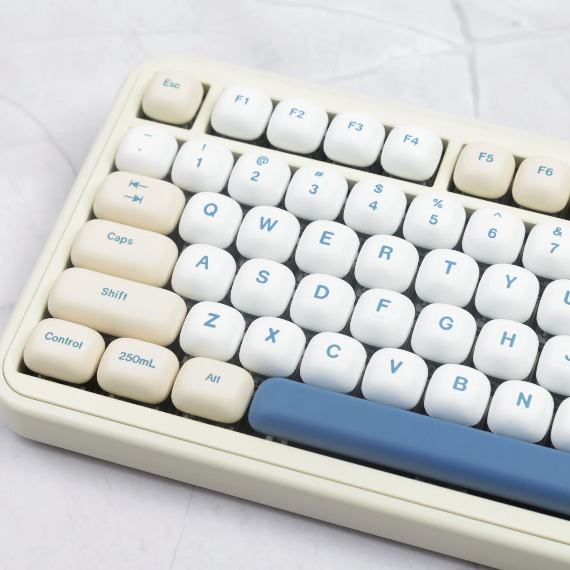 XDA Cherry OEM MOG Sojamilch-Tastenkappe PBT-Tastenkappen für Cherry Mx Switch Gaming mechanische Tastatur 68 75 82 98 104-Layout Custom