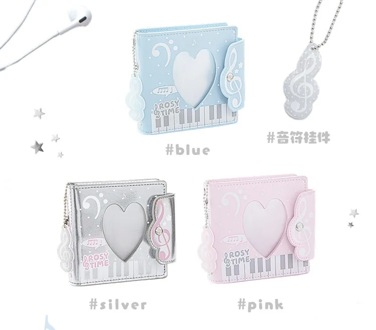 MINKYS Kawaii Wellenmuster PU-Leder 3-Ring Kpop Fotokarten-Sammelmappe 3 Zoll Ein-Taschen-Idol-Karten-Organizer Aufbewahrungsbuch – Detail 2