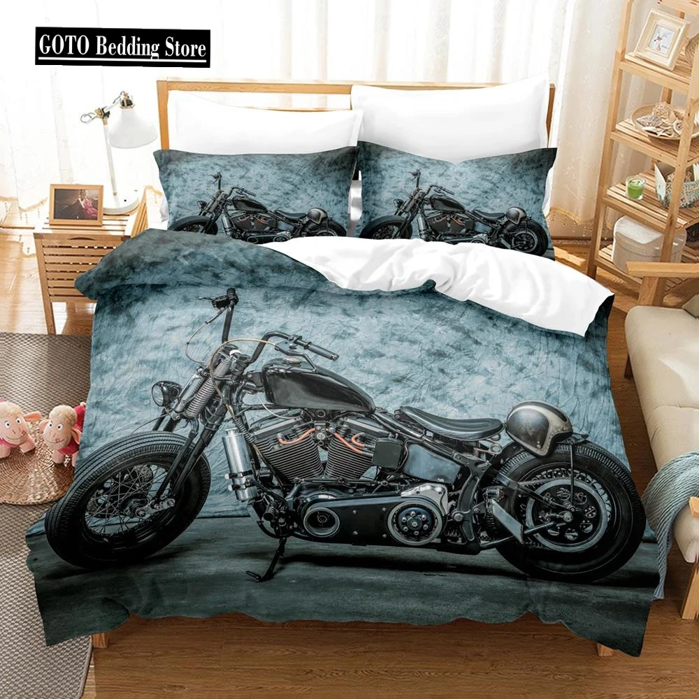 

Super Cool Motorcycle AU Queen 210x210cm Bedding Duvet Cover Sets Kids,twin Full Queen King Bedroom Set Bedclothes 100% Quality