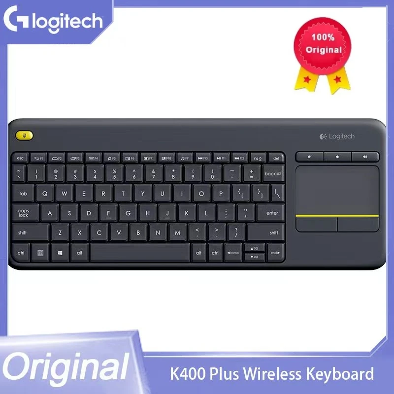 

Logitech K400Plus wireless touch keyboard with touch screen, suitable for PC, laptop, Android, smart TV, HTPC, home, 84Key