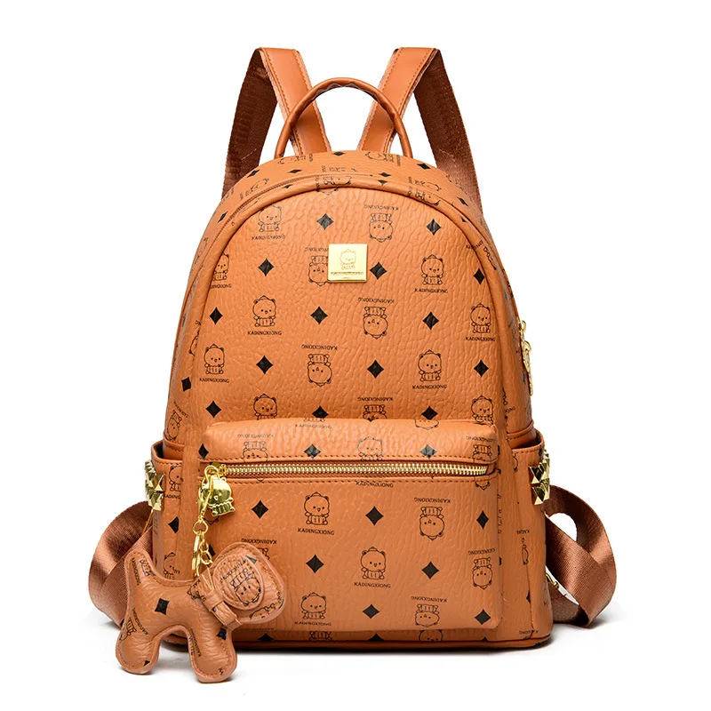 

Here S A Polished and Engaging English Product Description for Your Printed Backpack ​​2025 Floral Studded Backpack​