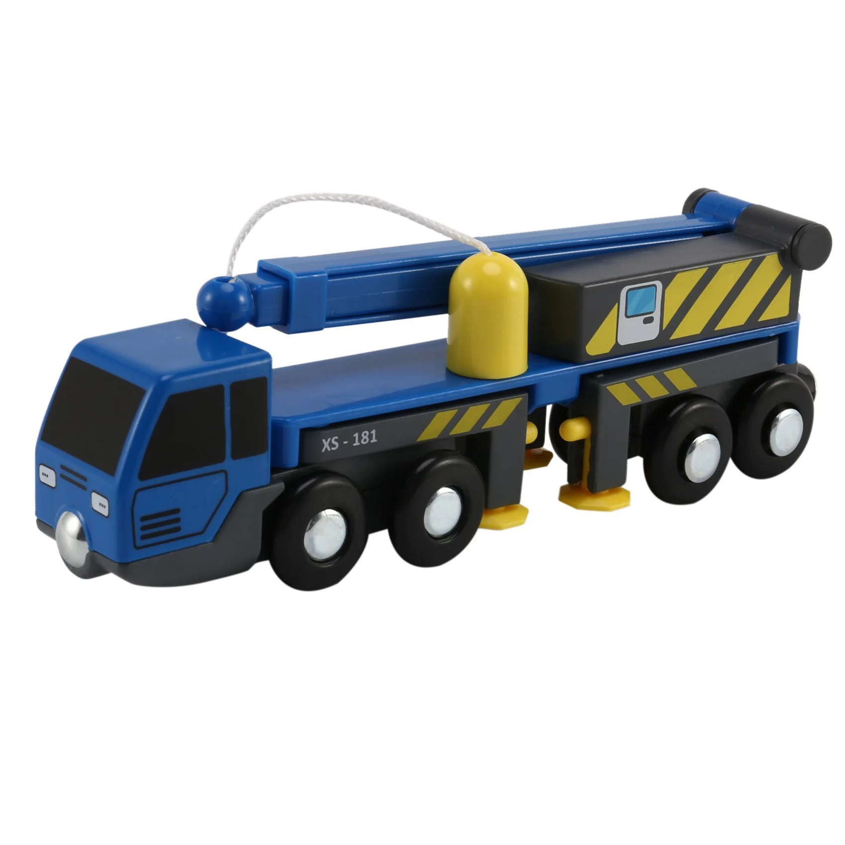 Multifunctionele treinspeelgoedset Accessoires Mini Kraanwagen Speelgoedvoertuigen Kinderspeelgoed Compatibel met houten rails Spoorweg