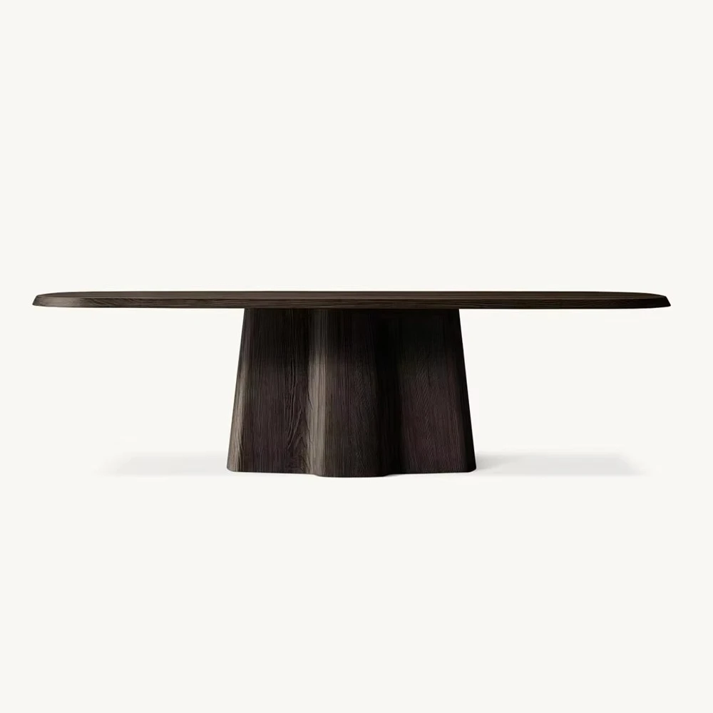 

French Antique Style Solid Wood Dining Table Simple Rectangular Design for Home Apartment Luxury Furniture with Assembly Feature