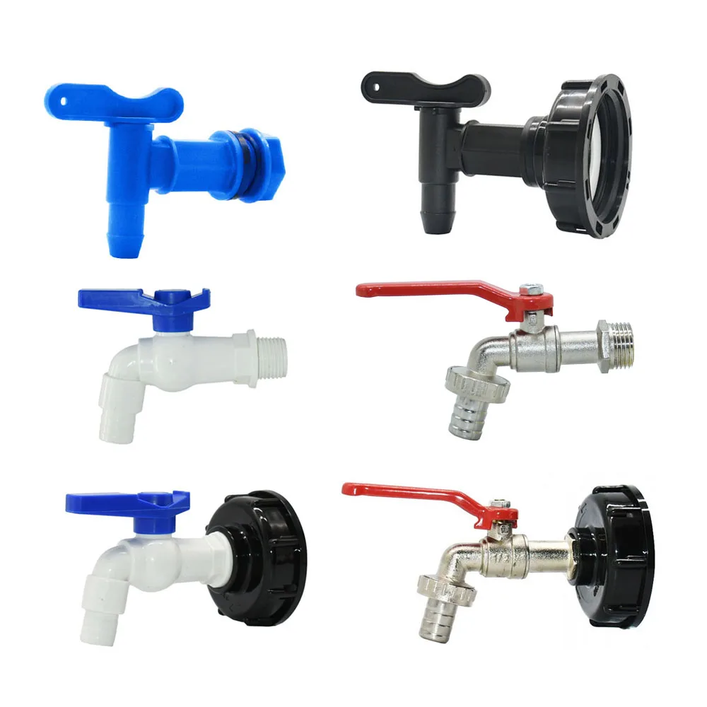 

IBC Tank Tap Adapter S60 x 15mm 5/8" Hose Barb Connect Faucet Alloy Tank 1000 Liter IBC Tank Valve Fitting