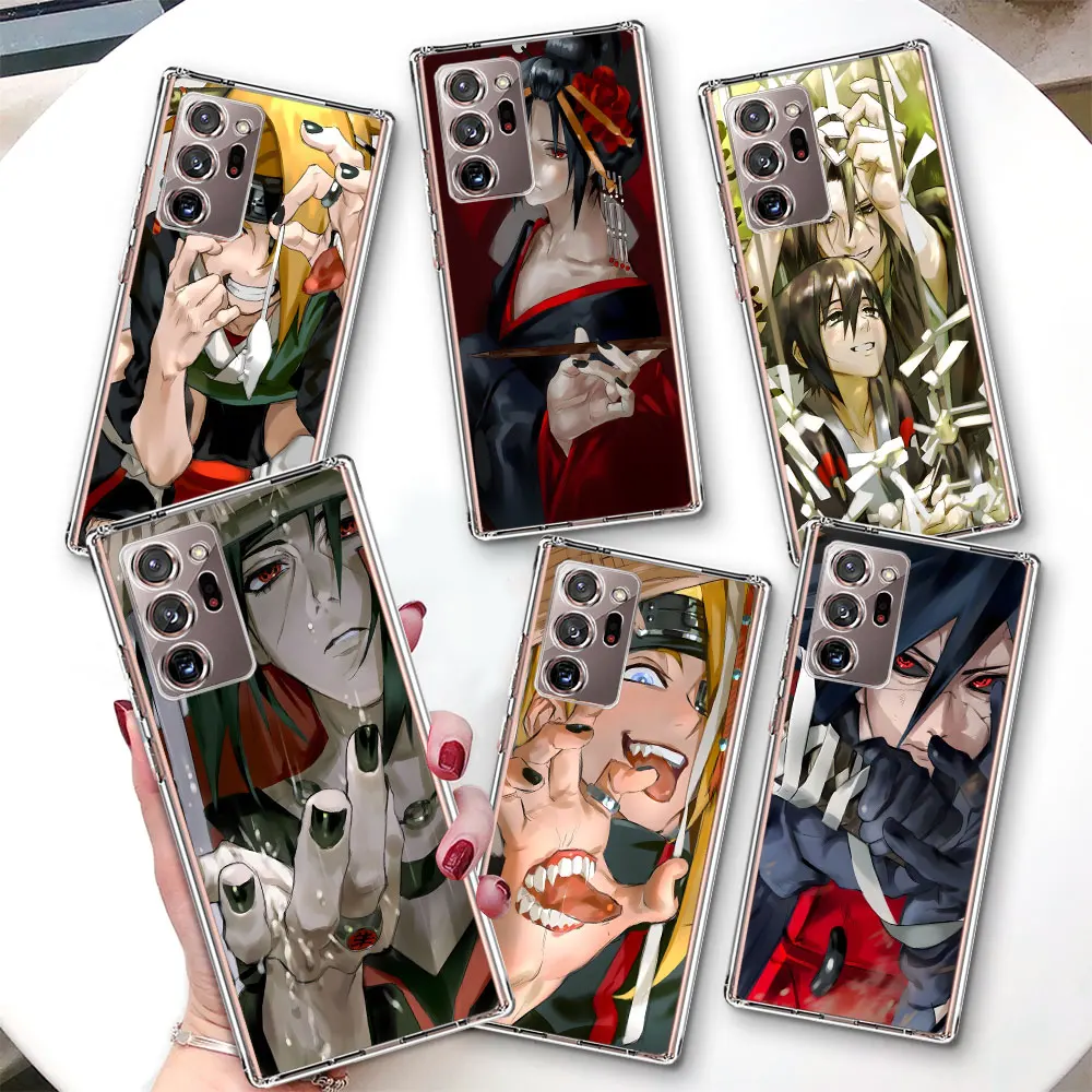 Deidara Naruto Uchiha Itachi Case for Samsung Galaxy Note 10 Plus 20 Ultra TPU Transparent Shockproof Phone Cover M33 M02 M11