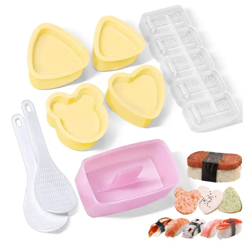 Onigiri Mold And Rice Paddle Food Utensils For Kitchen Kit Sushi Press Mold DIY Bento Accessories Rice Balls Sushi Snacks