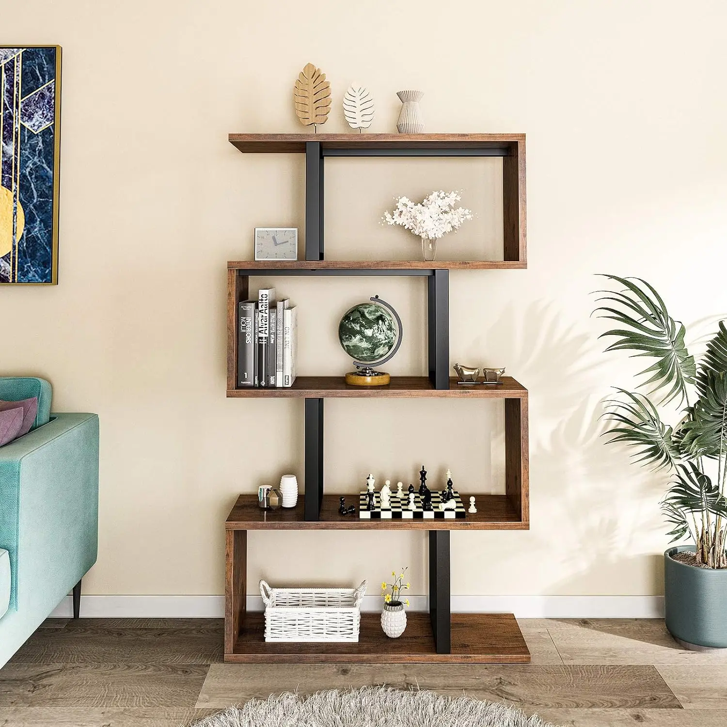 Holz 5-Tier BüCherr…