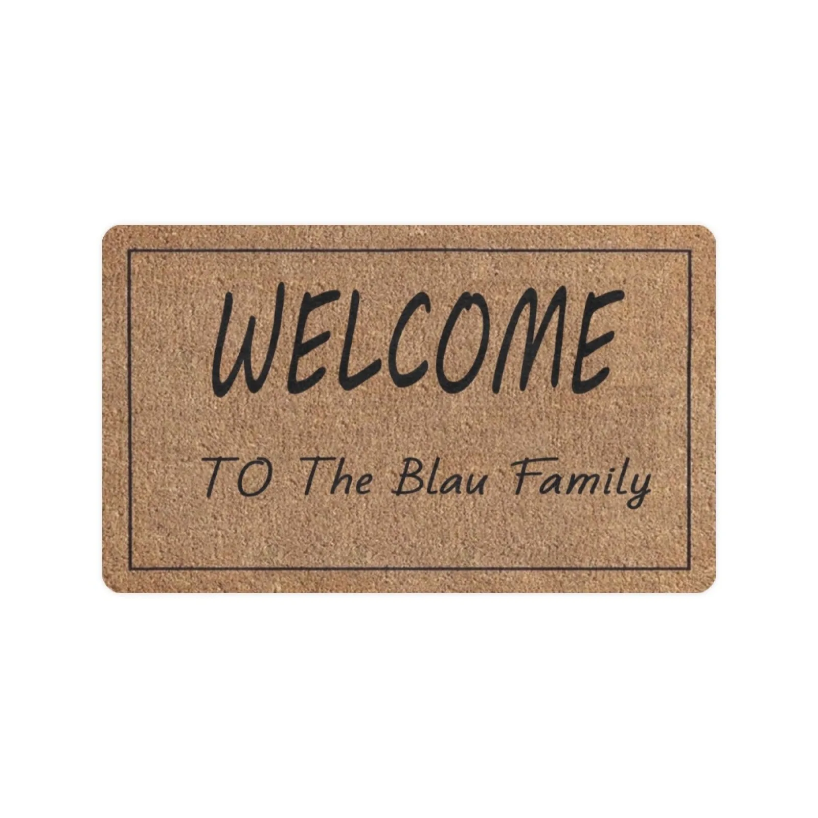 

Welcome To Family Name Personalized Customized Doormat Outdoor Rubber Non-Slip Entryway Rug Home Decor Entrance Floor Door Mat