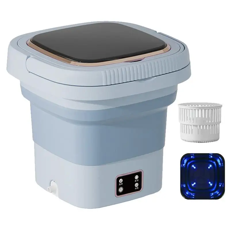 

Portable Clothes Washing Machines 9L Foldable Portable Laundry Machine With Dehydration Function Smart Laundry Machine