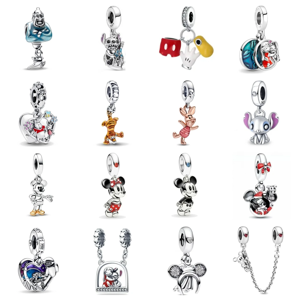 NEW 925 Silver Plated HEROCROSS Cartoon Collection Bear Charm Bead Pendant Fit DIY Pandora Women Bracelet Original Jewelry Gift