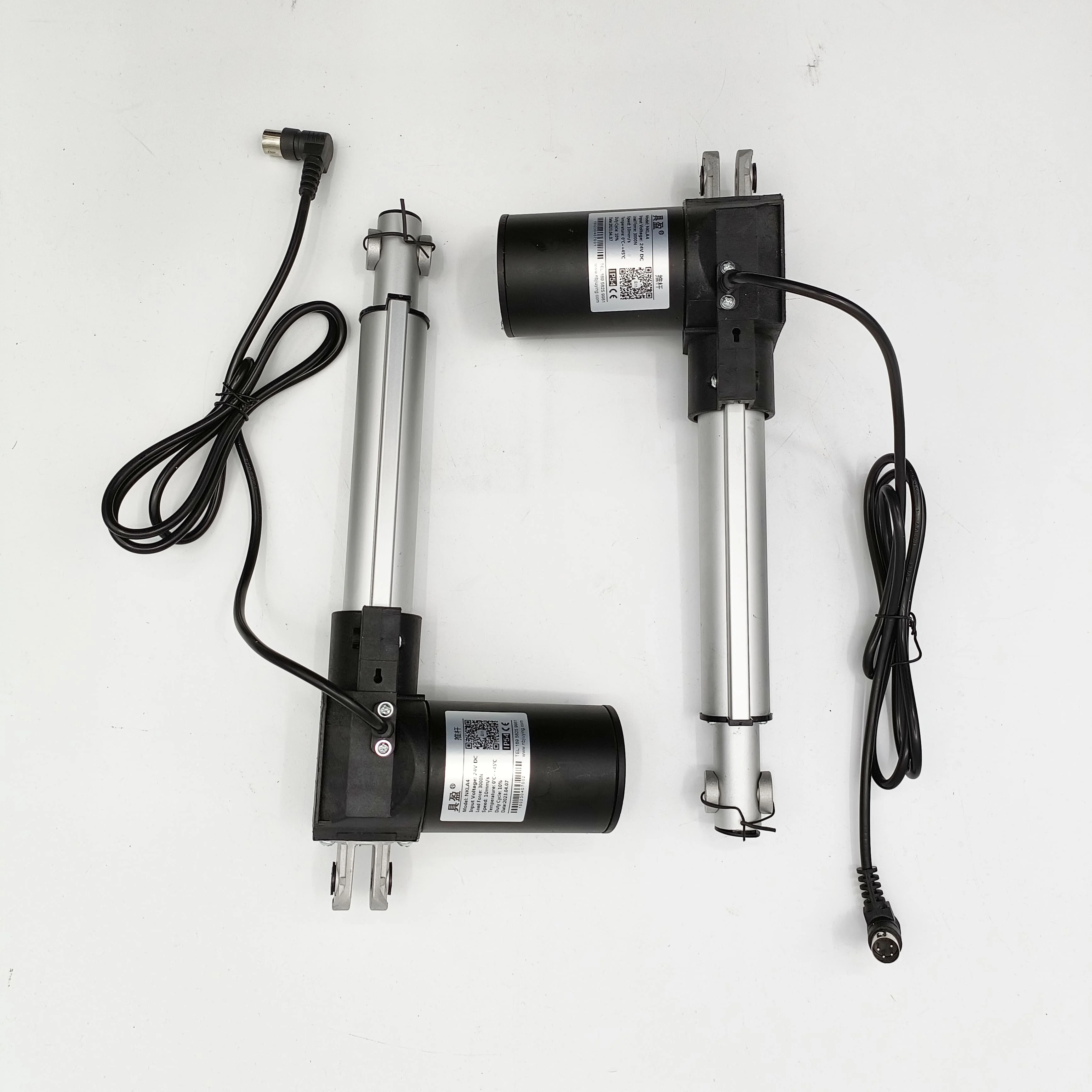 6000N 1320lb Home Appliance Usage Furniture Small Linear Actuator 24V Permanent Magnet Waterproof Brush IP43 Flange Mount Motor