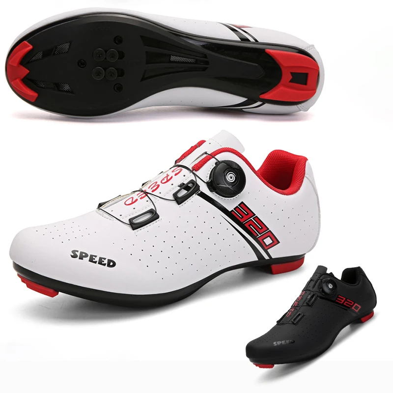 2024 New Cycling Shoes Men Outdoor Road Bike Lock Shoes Cycling Hard Sole Booster Women SPD Breathable Knob Buckle Cycling Shoes