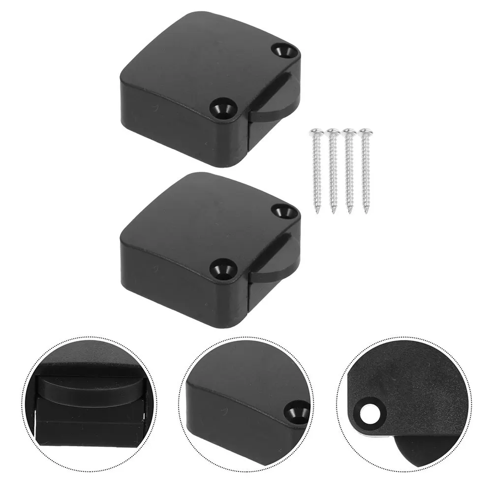 

3 Pcs Self-reset Gate Switch Automatic Touch Light Door Black Copper Cabinet Lamp