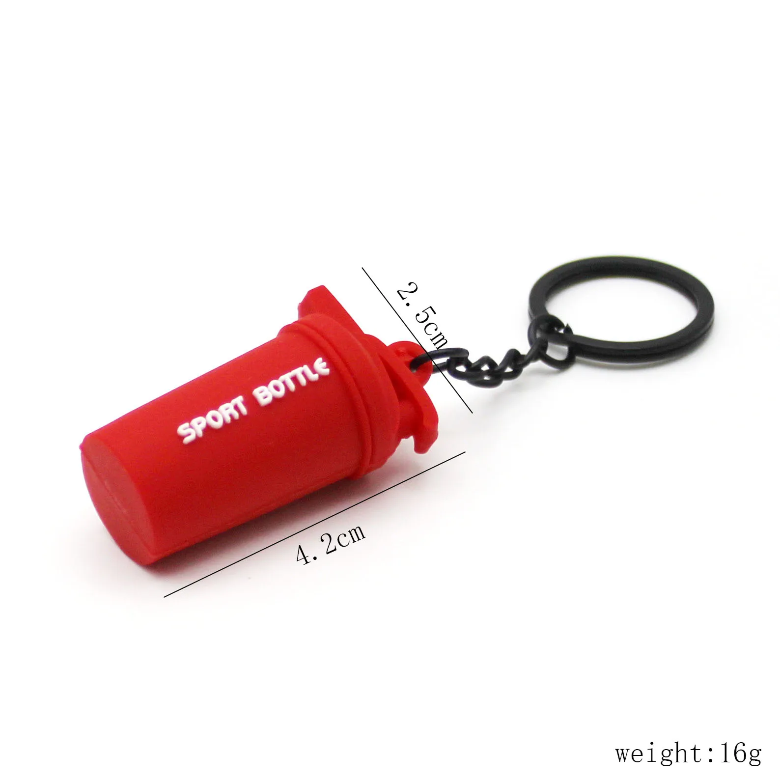 سلسلة مفاتيح زجاجة رياضية ثلاثية الأبعاد للنساء حلقة مفاتيح سلسلة مفاتيح سيارة إبداعية سلسلة مفاتيح كوب PVC حامل مفاتيح حقيبة بورتشيافي تشافيرو حلية