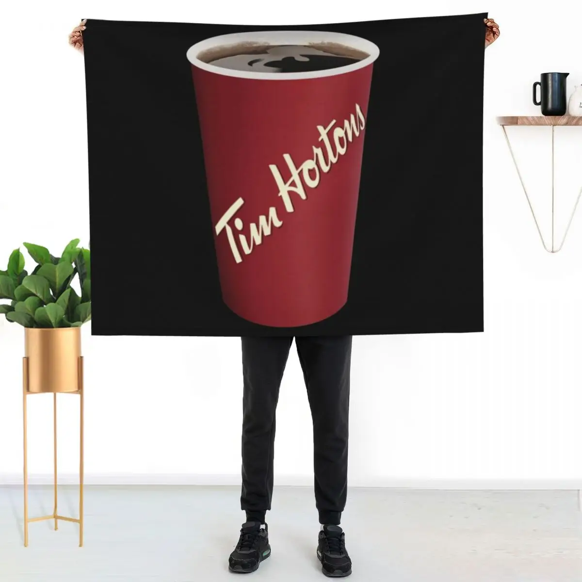 

Tim Hortons Cup Throw Blanket Fade Resistant Durable Throw Blanket