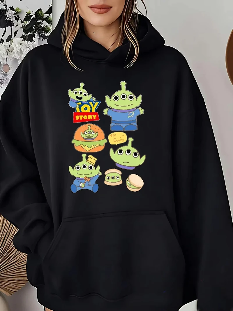 

Disney Toy Story Aliens Pattern Women Hoodie Autumn Winter Casual Unisex Pullover Sweatshirt Clothing Hoody Streetwear Oversized