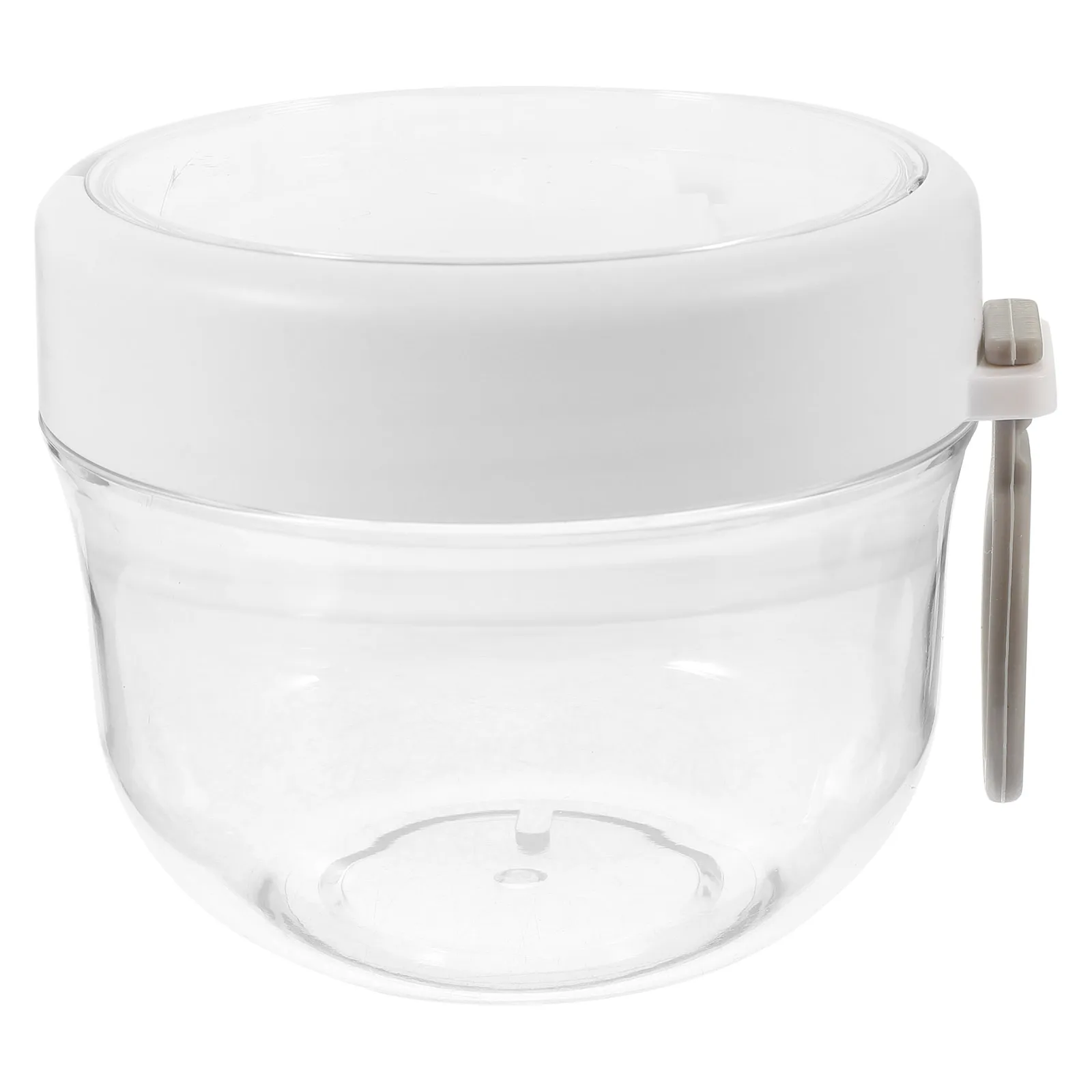 

Oatmeal Breakfast Cups Sealed Jar with Spoon Jars for Overnight Oats Container Lid Carry White Cereal to Go
